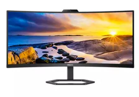 Монитор LCD 34'' 21:9 3440x1440(UWQHD) VA, Curved, 100 Hz, 300 cd/m2, 3000:1, 4ms, HDMI, DP, USB-C, USB-Hub, Height adj, Tilt, Speakers, Camera, Black